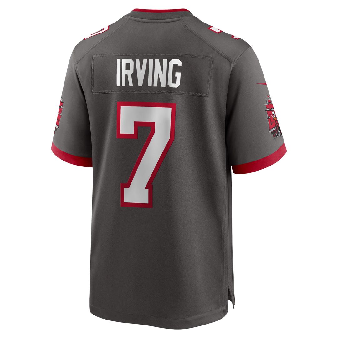Tampa Bay Buccaneers Bucky Irving Nike Pewter Alternate Game Jersey product image 3, provided for visual reference and