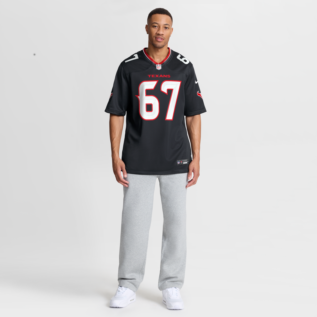 Houston Texans Evan Brown Nike Navy Team Game Jersey product image 4, provided for visual reference and product detail review