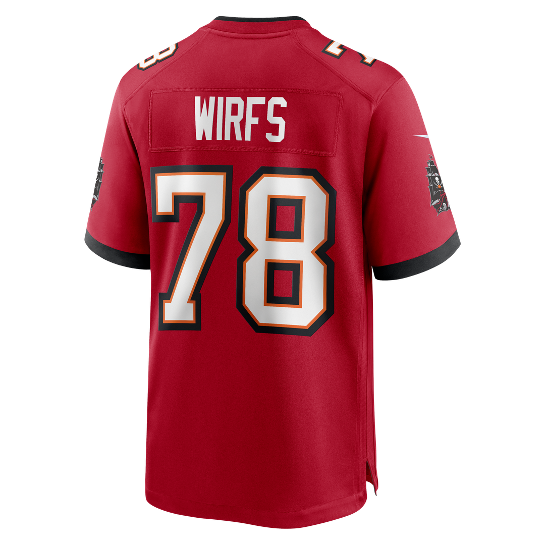 Tampa Bay Buccaneers Tristan Wirfs Nike Red Game Jersey product image 3, provided for visual reference and product detail