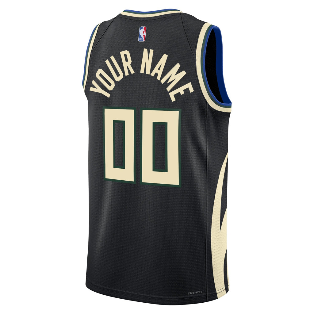Milwaukee Bucks Jordan Statement Swingman Jersey - Custom - Unisex product image 3, provided for visual reference and