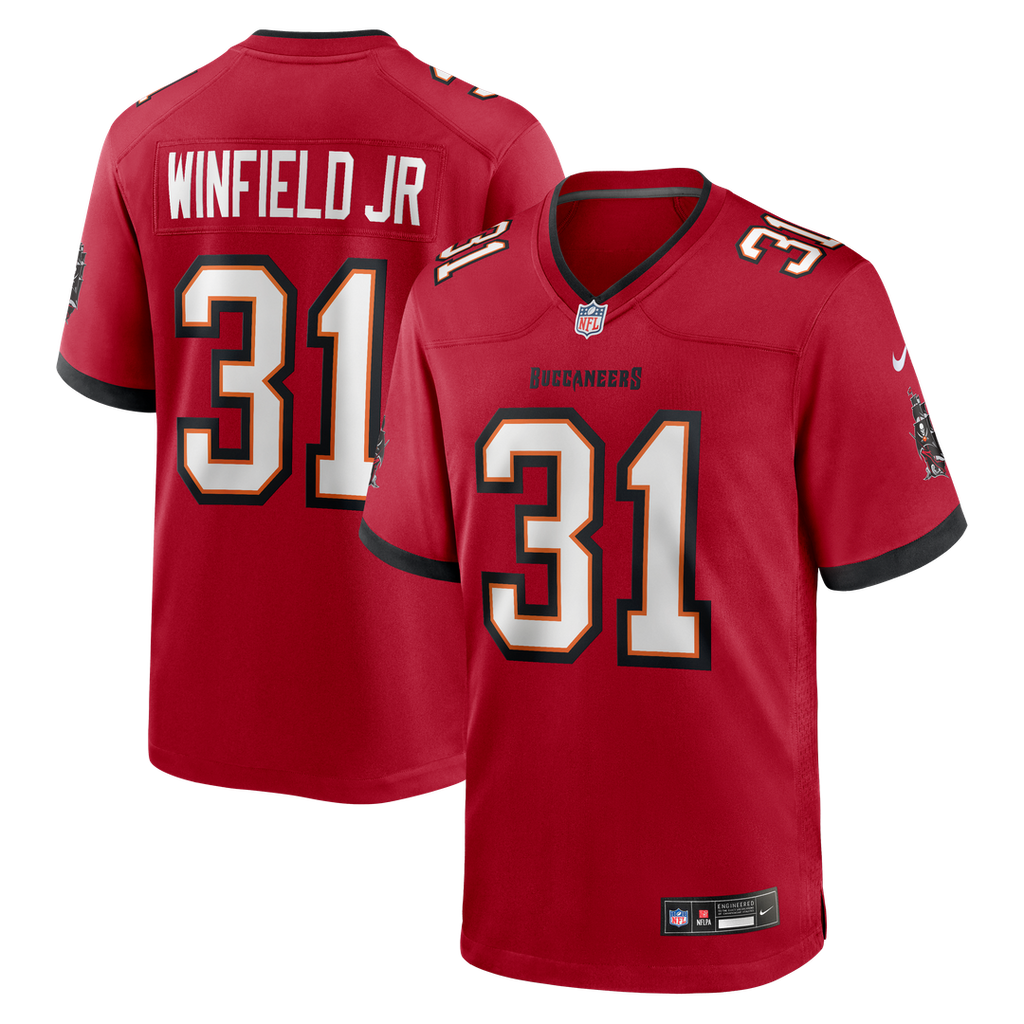 Tampa Bay Buccaneers Antoine Winfield Jr. Nike Red Game Jersey product image 1, provided for visual reference and product