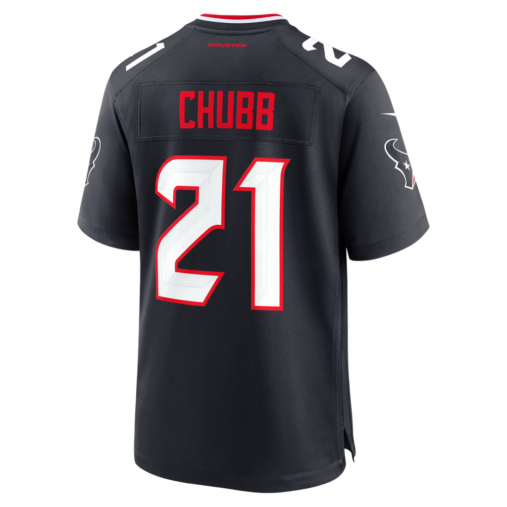 Houston Texans Nick Chubb Nike Navy Team Game Jersey product image 3, provided for visual reference and product detail review