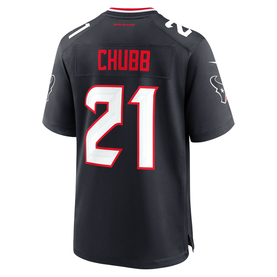 Houston Texans Nick Chubb Nike Navy Team Game Jersey product image 3, provided for visual reference and product detail review