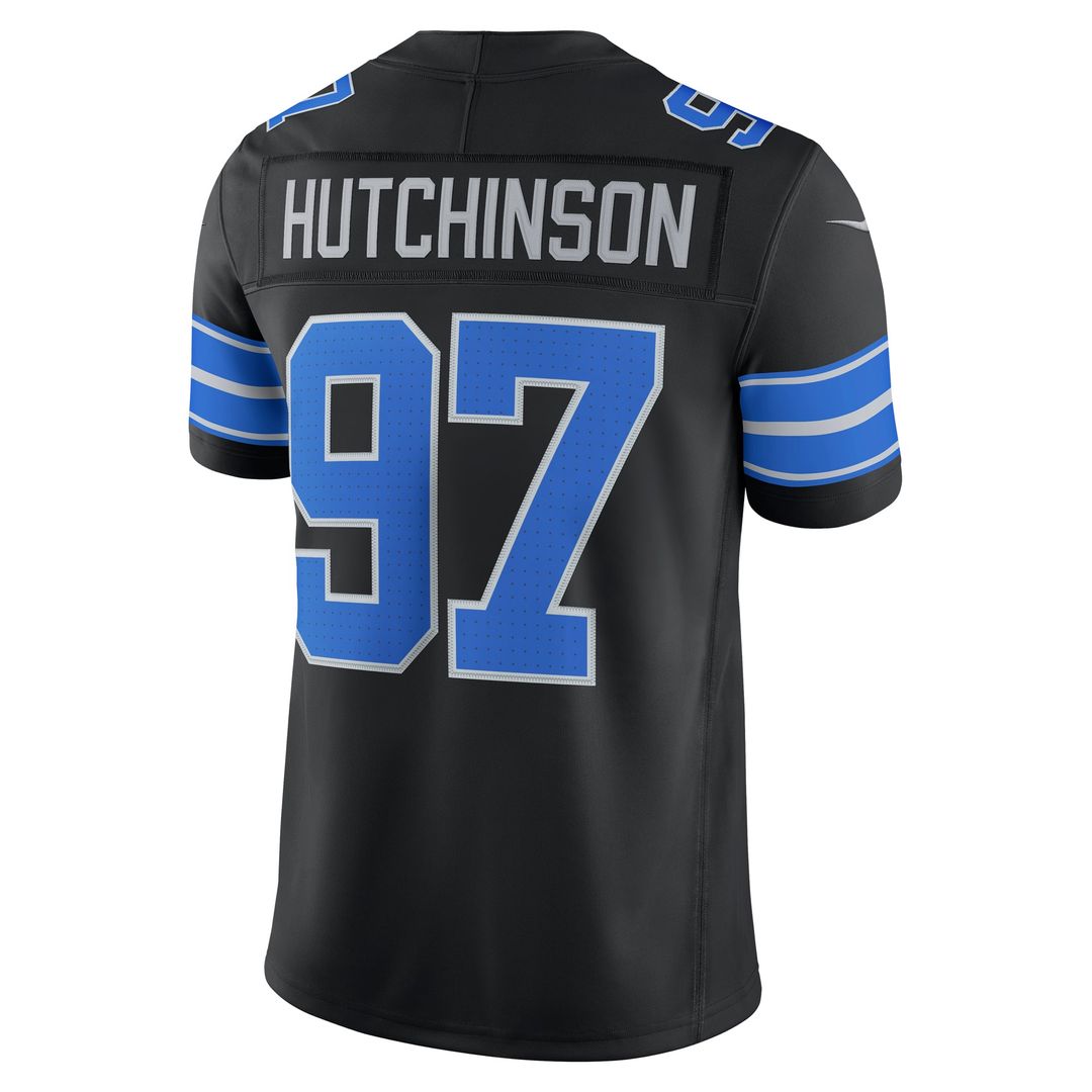 Detroit Lions Aidan Hutchinson Nike Black Alternate Vapor F.U.S.E. Stitched Limited Jersey product image 6, provided for