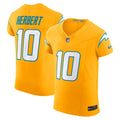 Los Angeles Chargers Justin Herbert Nike Gold Alternate Vapor F.U.S.E. Elite Jersey product image 1, provided for visual