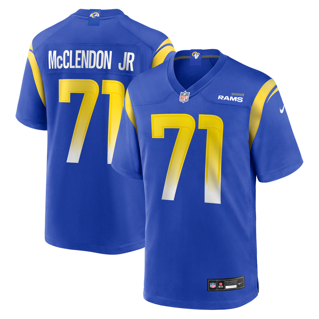 Los Angeles Rams Warren McClendon Jr. Nike Royal Team Game Jersey product image 1, provided for visual reference and product