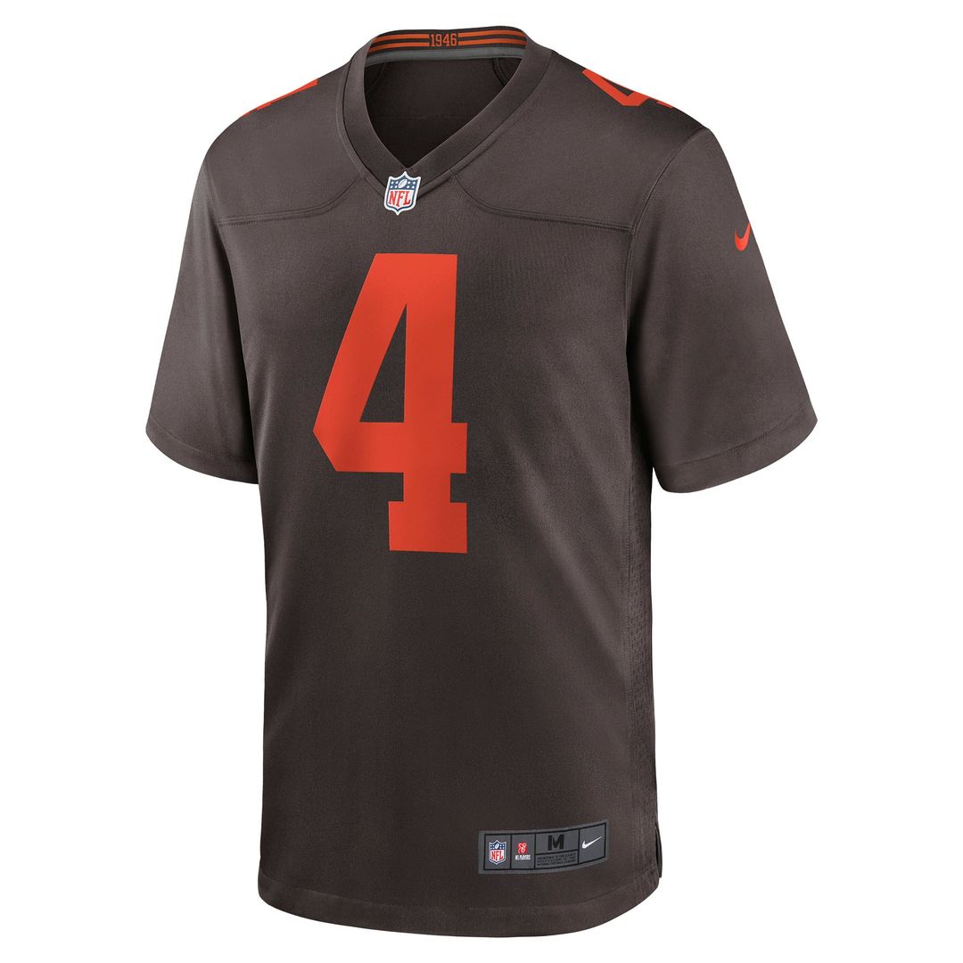 Cleveland Browns Deshaun Watson Nike White Alternate Game Jersey product image 8, provided for visual reference and product