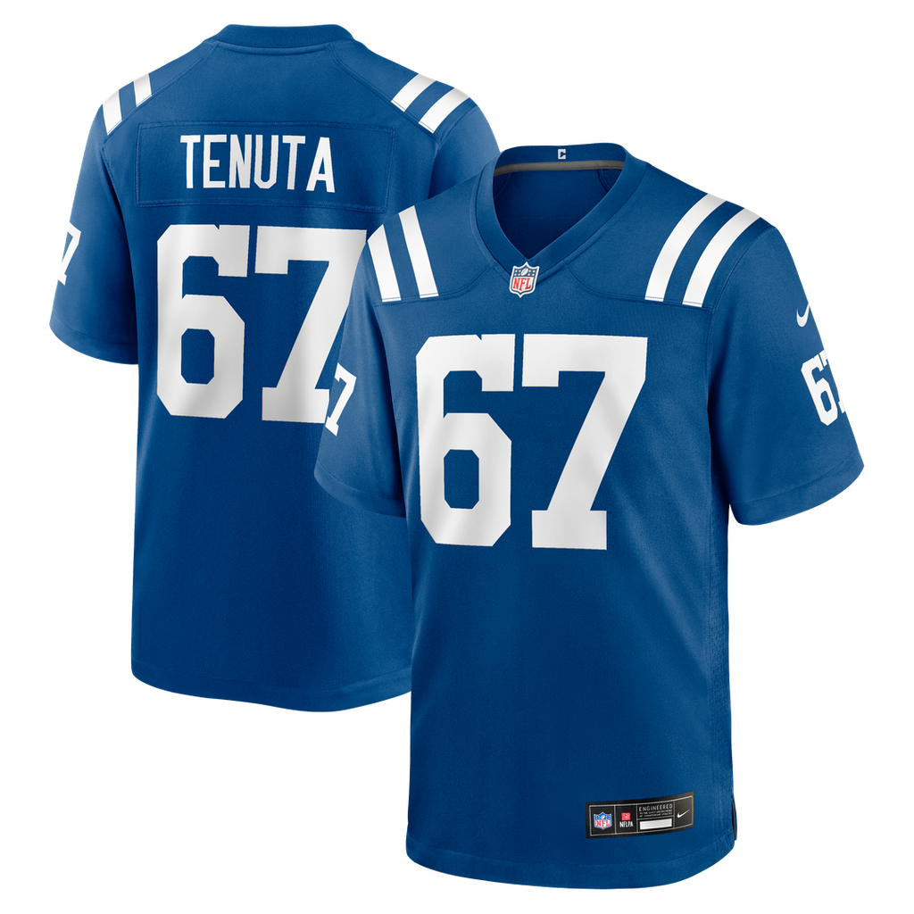 Indianapolis Colts Luke Tenuta Nike Royal Team Game Jersey product image 1, provided for visual reference and product detail