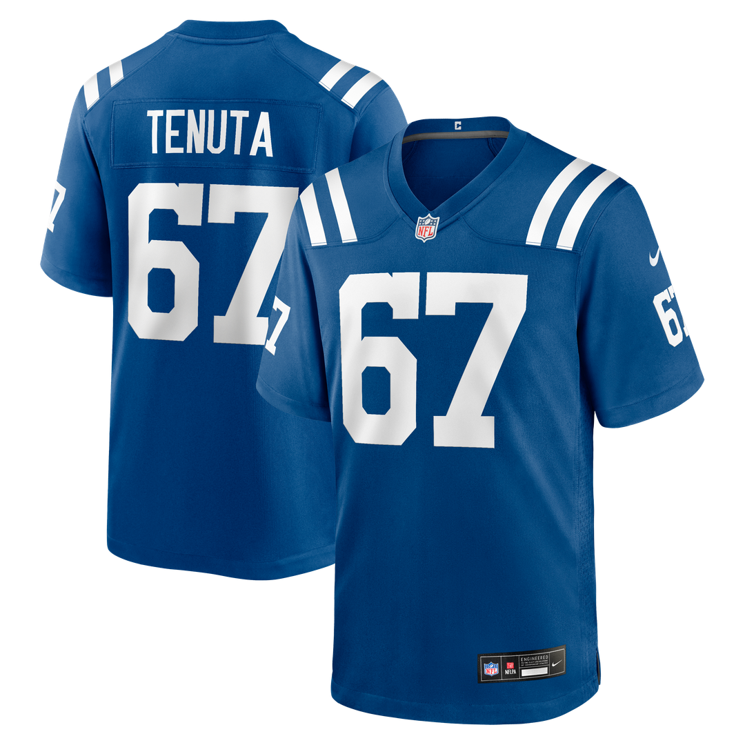 Indianapolis Colts Luke Tenuta Nike Royal Team Game Jersey product image 1, provided for visual reference and product detail