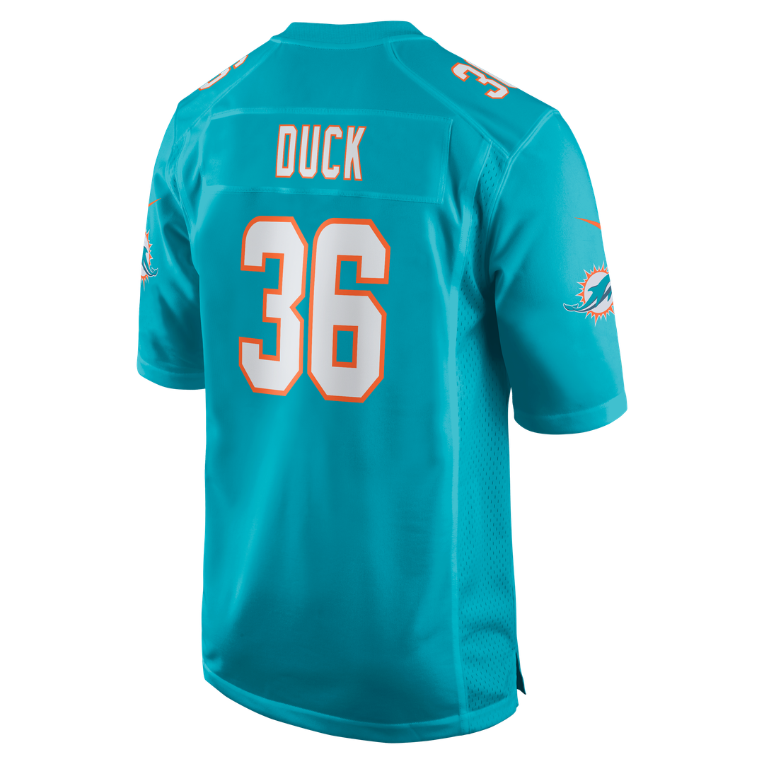 Miami Dolphins Storm Duck Nike Aqua Game Jersey product image 3, provided for visual reference and product detail review