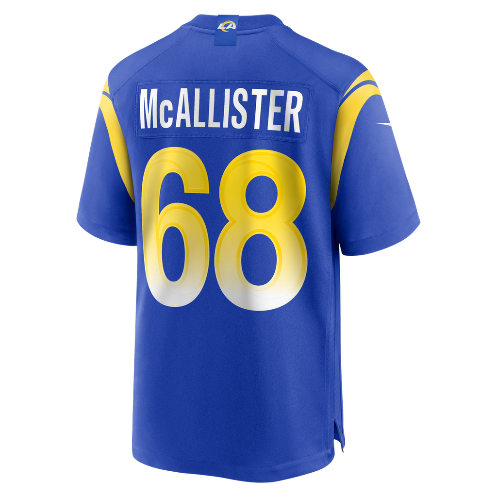 Los Angeles Rams Mike McAllister Nike Royal Home Game Jersey product image 3, provided for visual reference and product