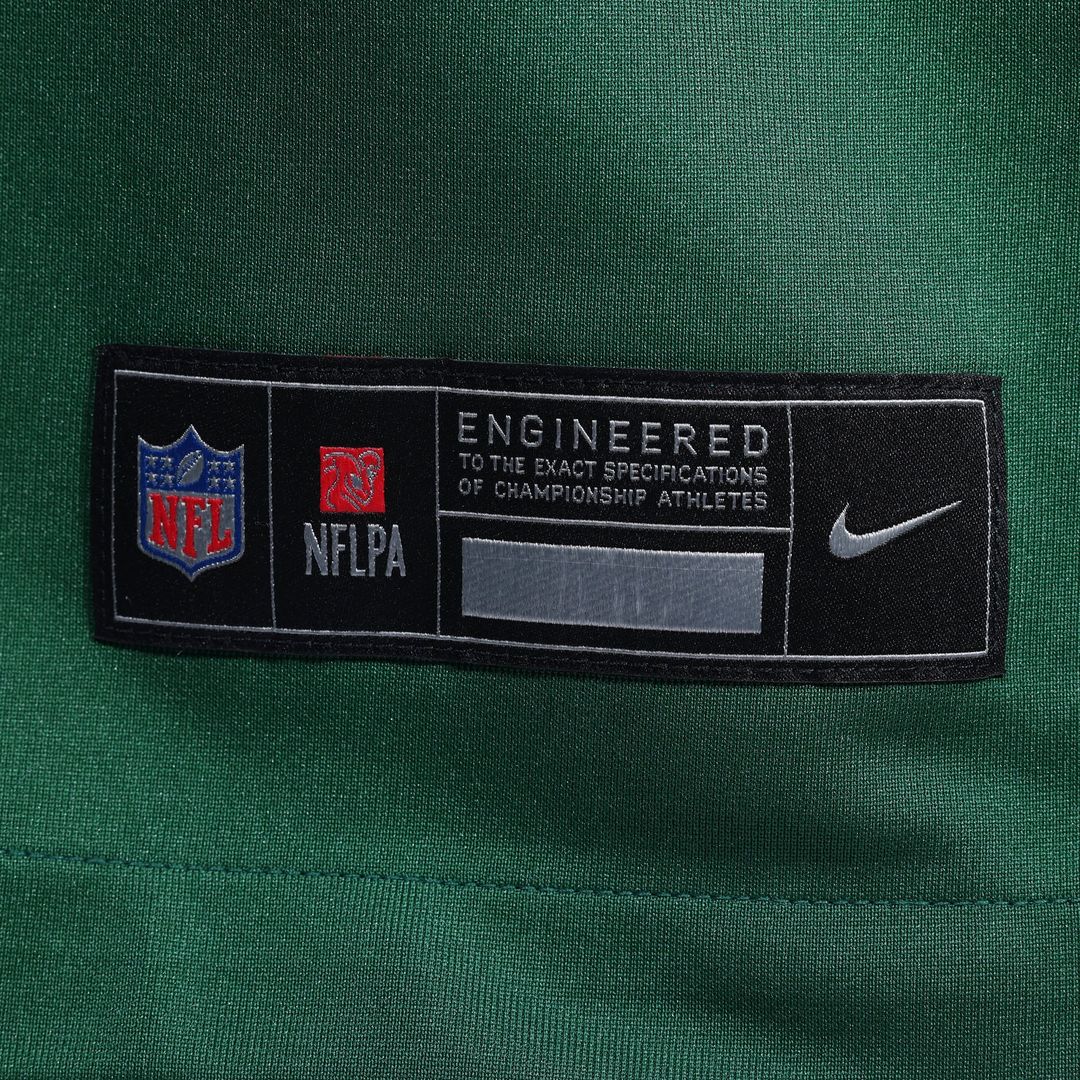 New York Jets Joe Tippmann Nike Legacy Green Team Game Jersey product image 6, provided for visual reference and product