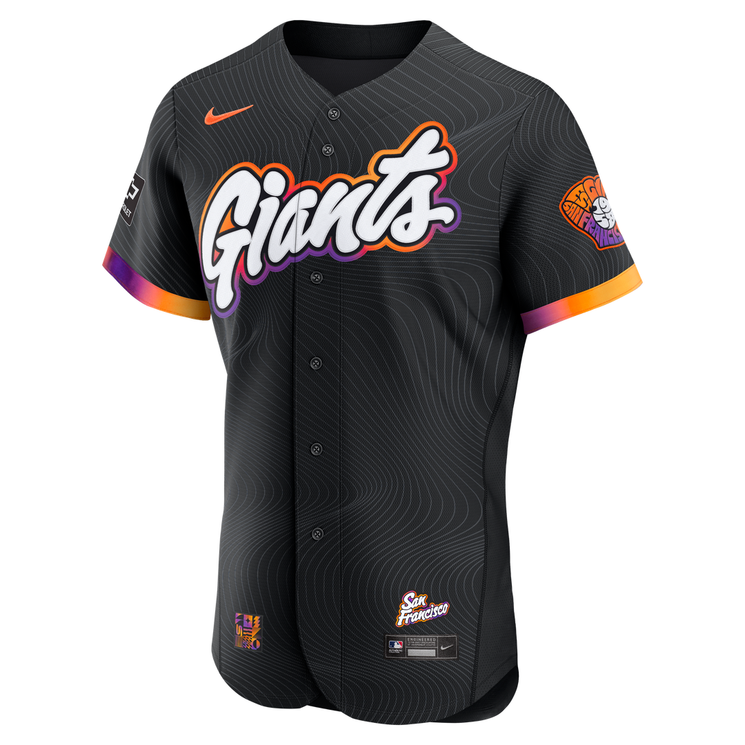 San Francisco Giants Nike Anthracite City Connect Authentic Sponsor Patch Jersey product image 2, provided for visual