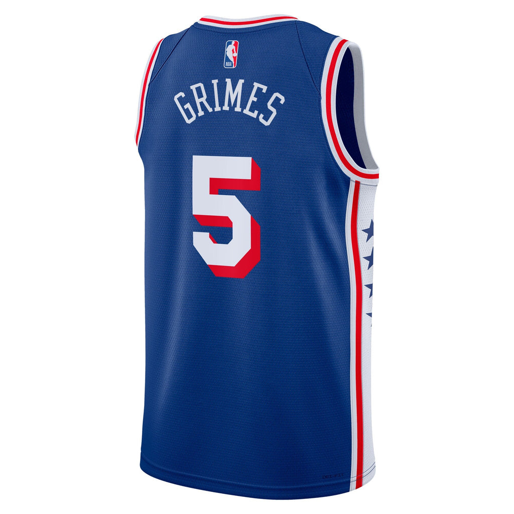 Philadelphia 76ers Nike Icon Edition Swingman Jersey - Royal - Quentin Grimes - Unisex product image 4, provided for visual
