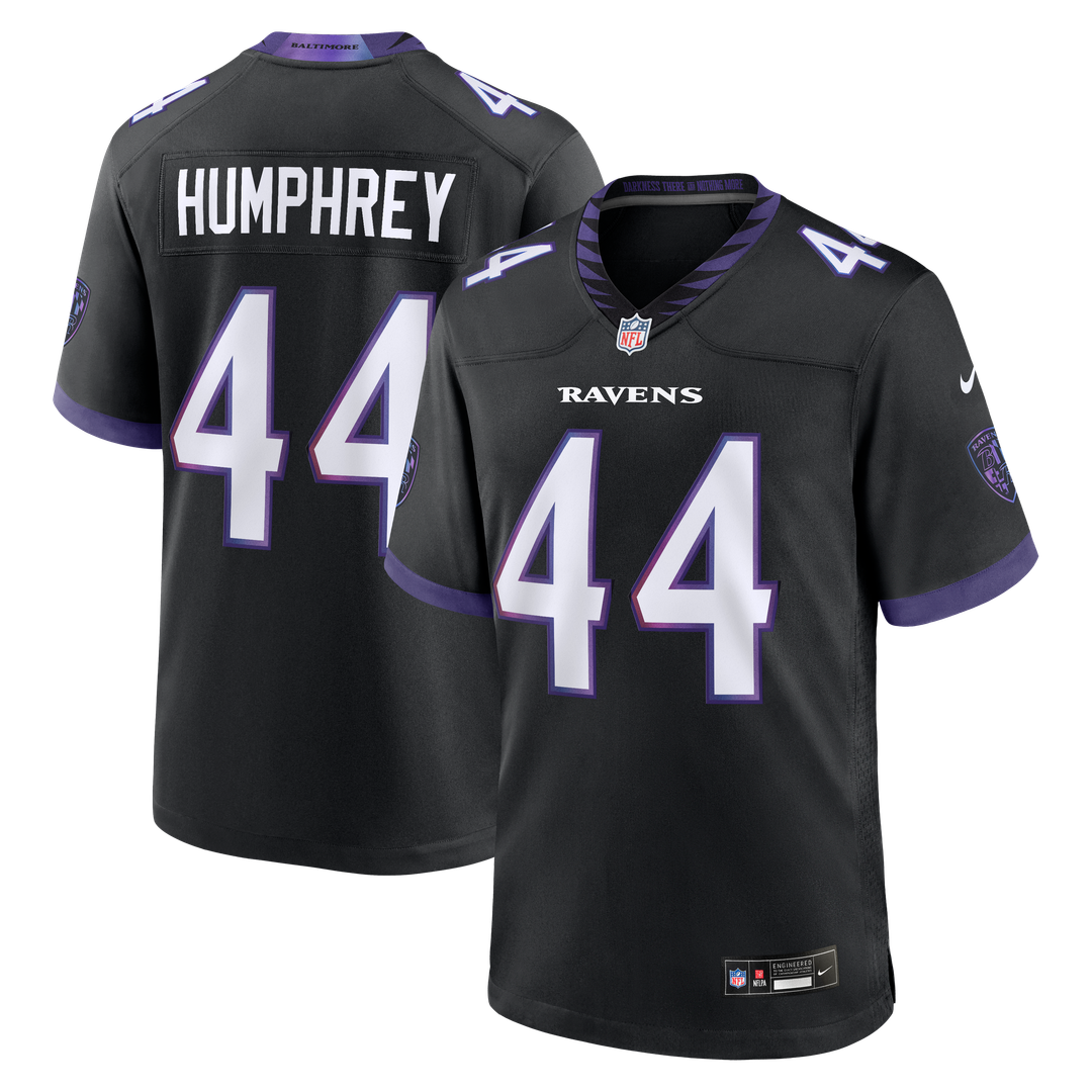 Baltimore Ravens Marlon Humphrey Nike Black Alternate Game Jersey product image 12, provided for visual reference and