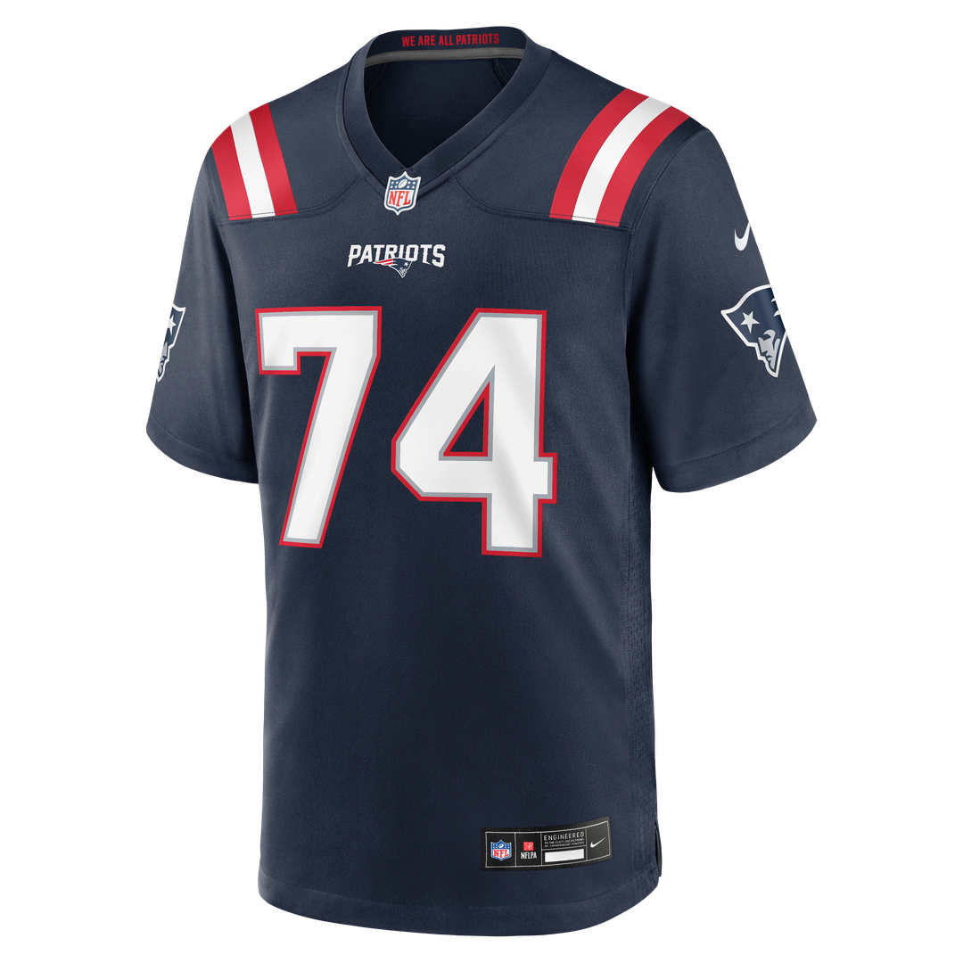 New England Patriots Caleb Lomu Nike Navy Team Game Jersey product image 4, provided for visual reference and product detail