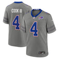 Buffalo Bills James Cook III Nike Gray Nickel City Game Jersey product image 1, provided for visual reference and product