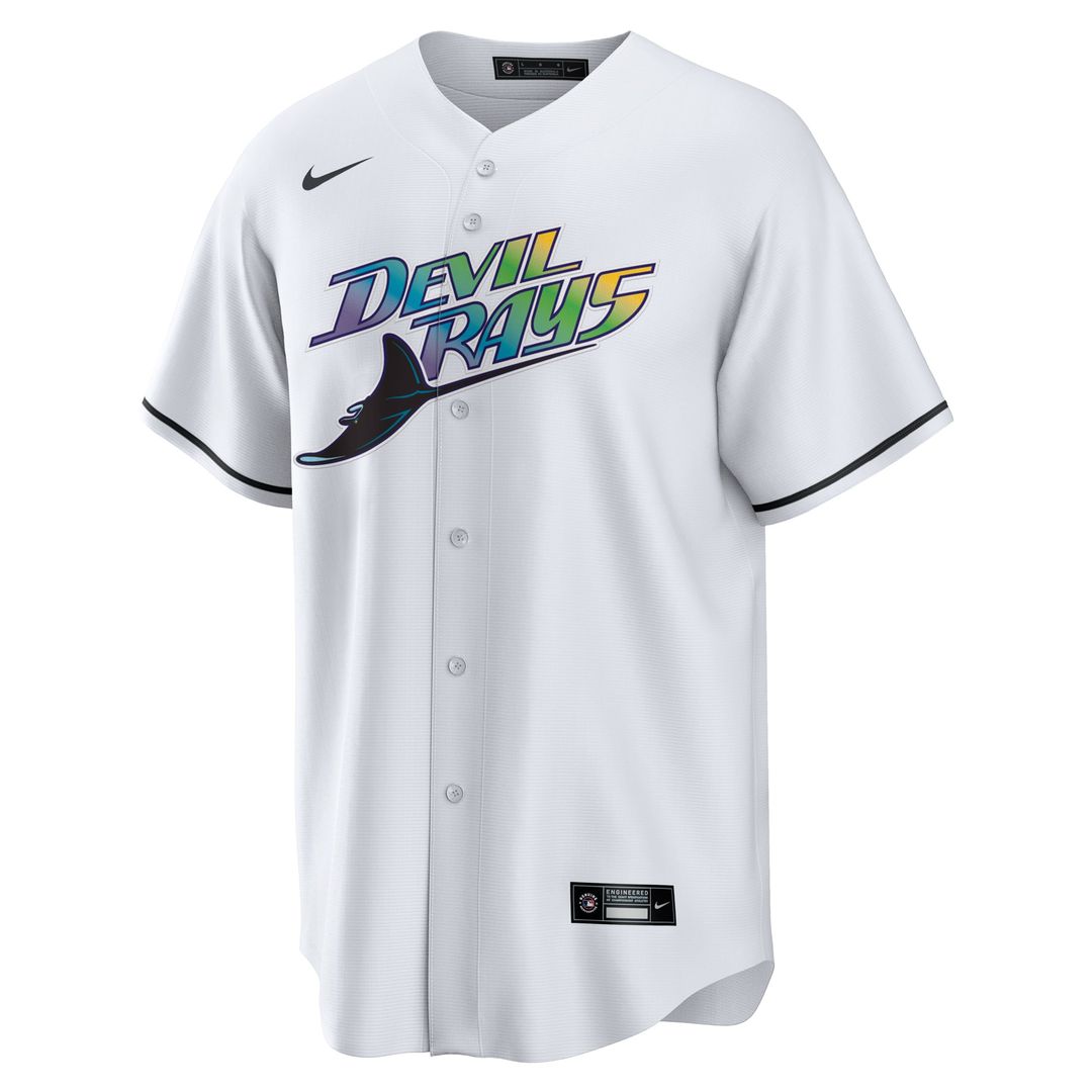 Tampa Bay Rays Nike White Home Replica Team Jersey product image 2, provided for visual reference and product detail review