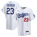 Los Angeles Dodgers Kyle Tucker Nike White Home Stadium Jersey product image 1, provided for visual reference and product