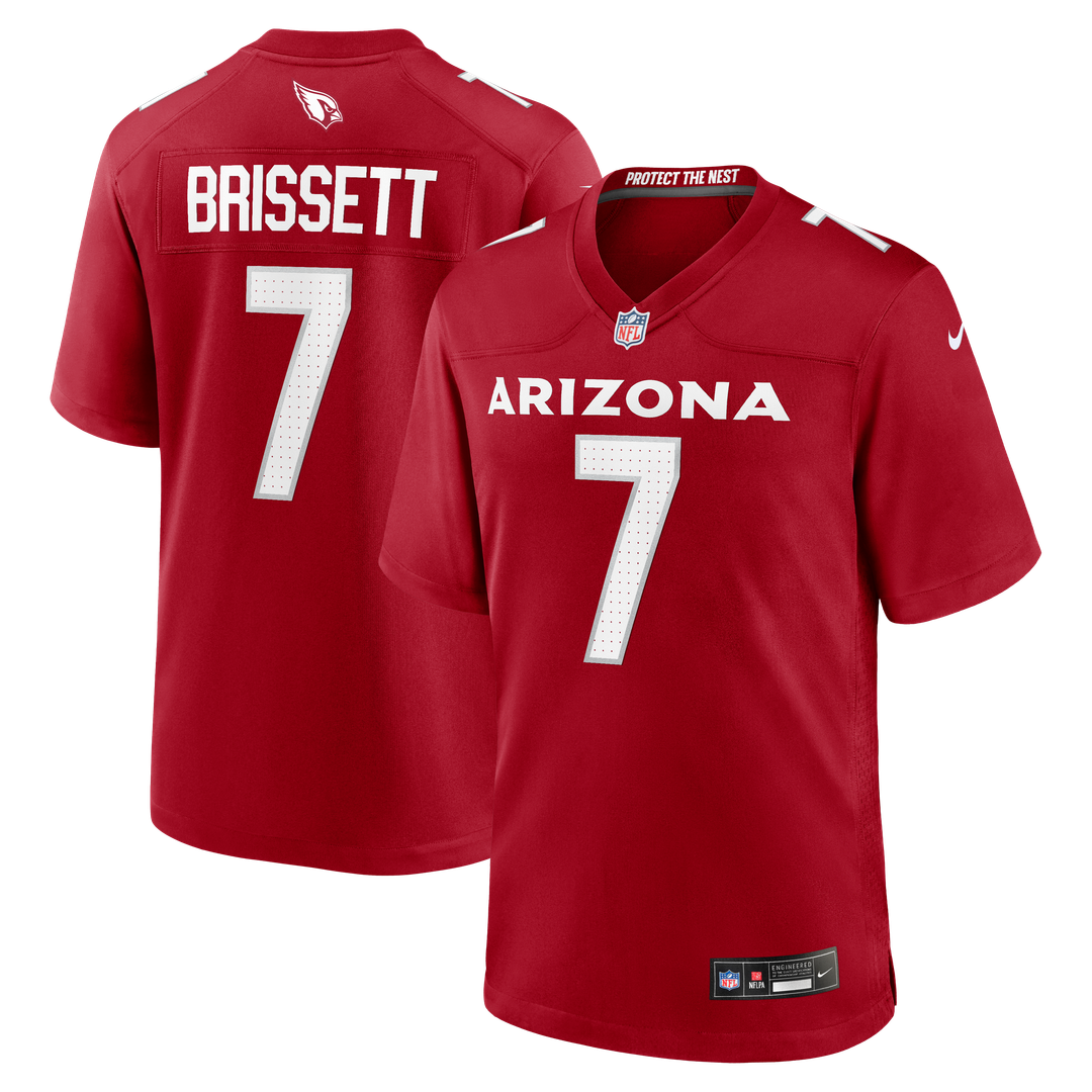 Arizona Cardinals Jacoby Brissett Nike Cardinal Team Game Jersey product image 1, provided for visual reference and product