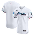 Miami Marlins Nike White Home Elite Patch Jersey product image 1, provided for visual reference and product detail review