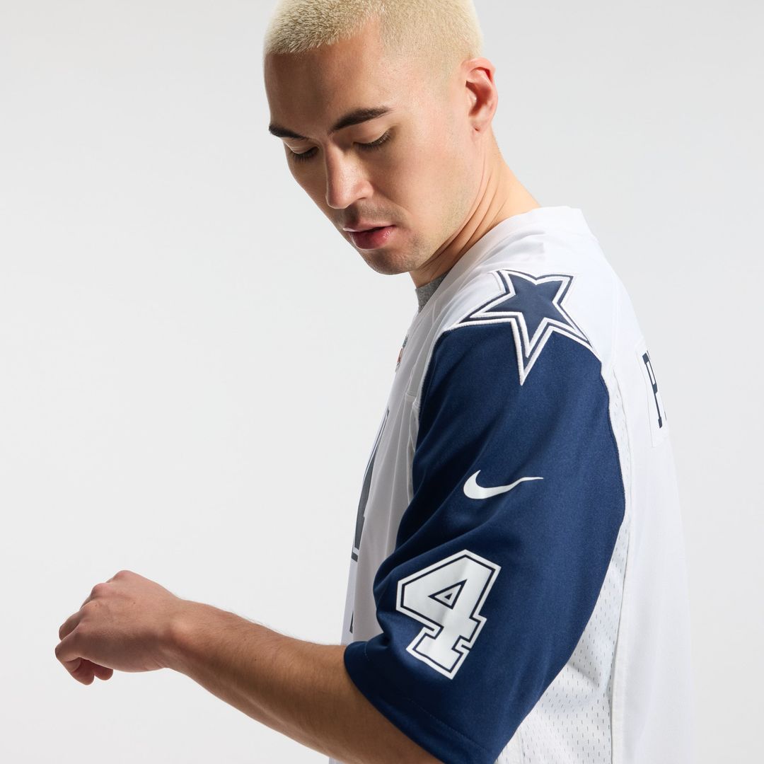 Dallas Cowboys Dak Prescott Nike White Alternate Game Team Jersey product image 10, provided for visual reference and