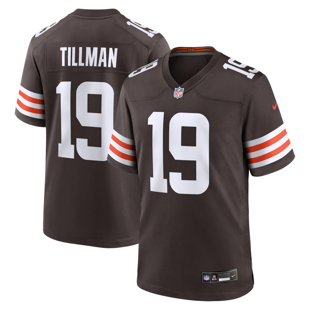 Cleveland Browns Cedric Tillman Nike Brown Game Jersey product image 1, provided for visual reference and product detail
