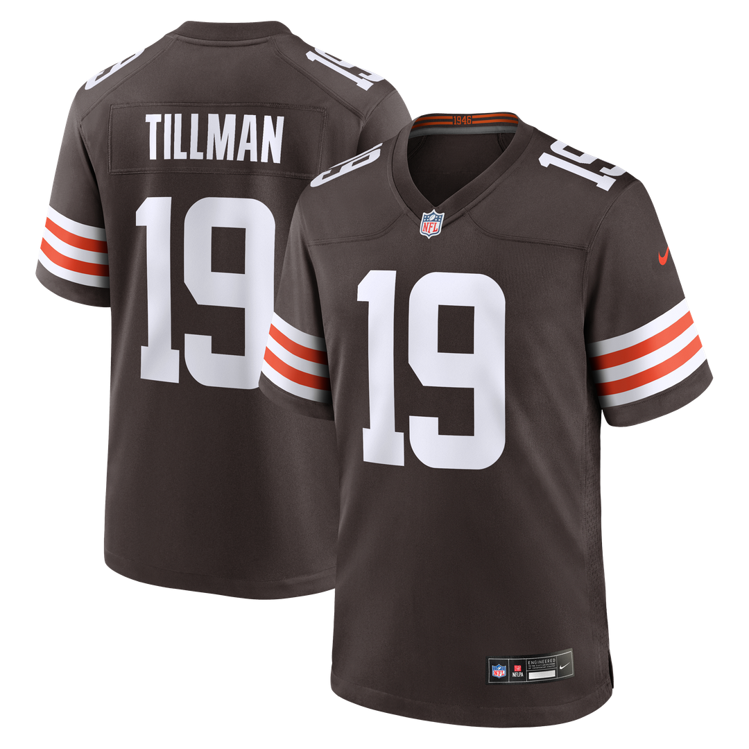 Cleveland Browns Cedric Tillman Nike Brown Game Jersey product image 1, provided for visual reference and product detail