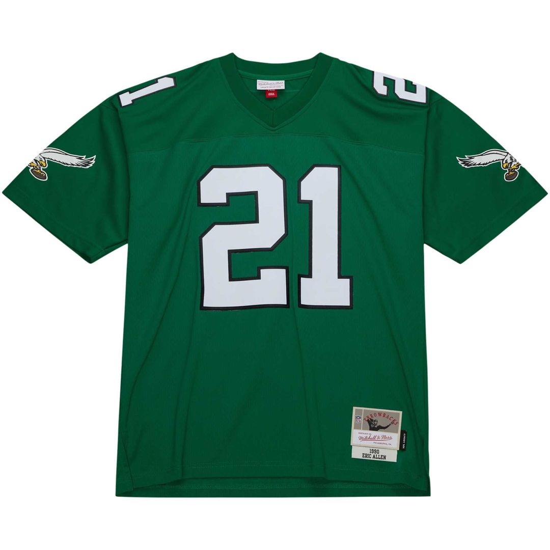 Philadelphia Eagles Eric Allen Mitchell & Ness Kelly Green Legacy Replica Jersey product image 2, provided for visual