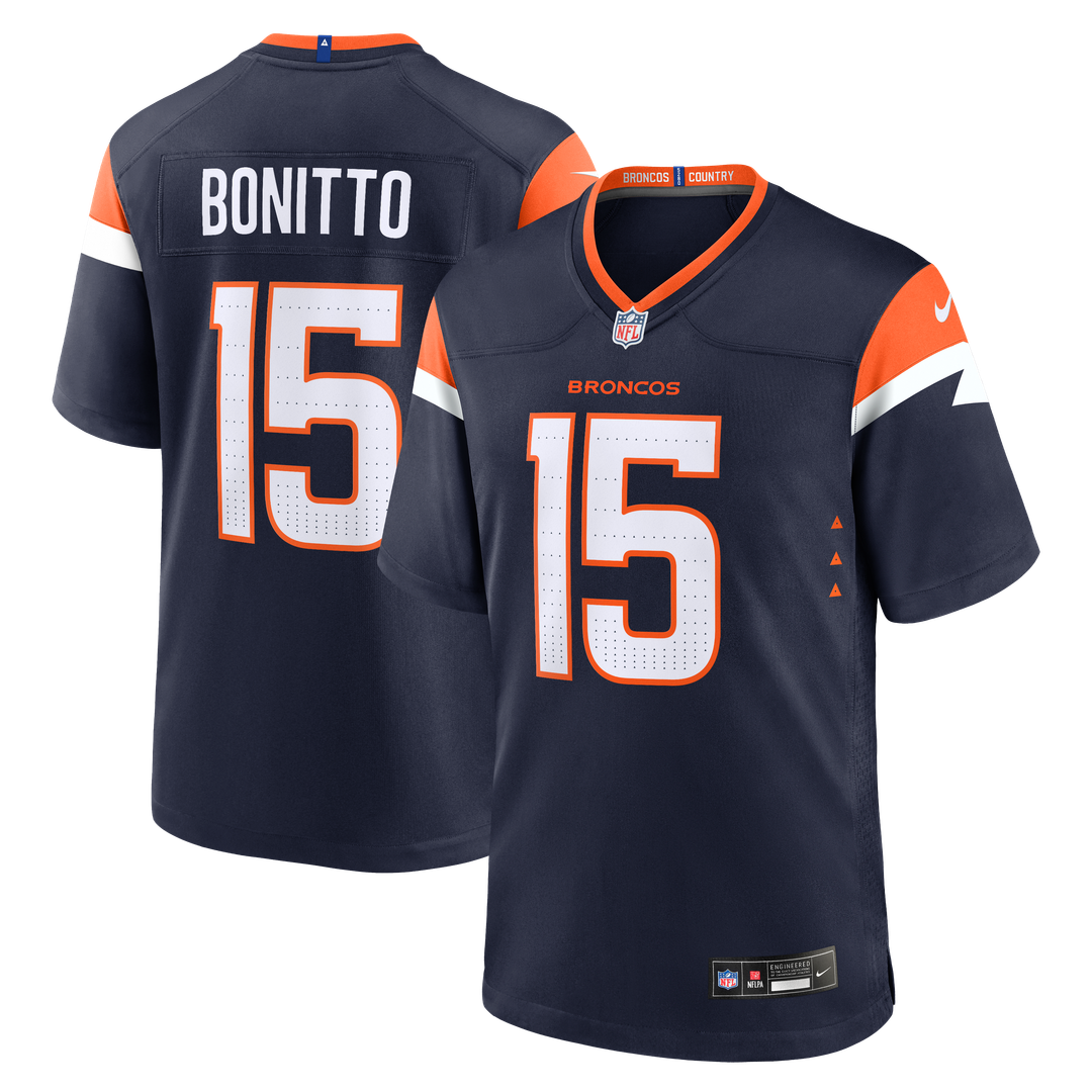 Denver Broncos Nik Bonitto Nike Orange Team Game Jersey product image 17, provided for visual reference and product detail