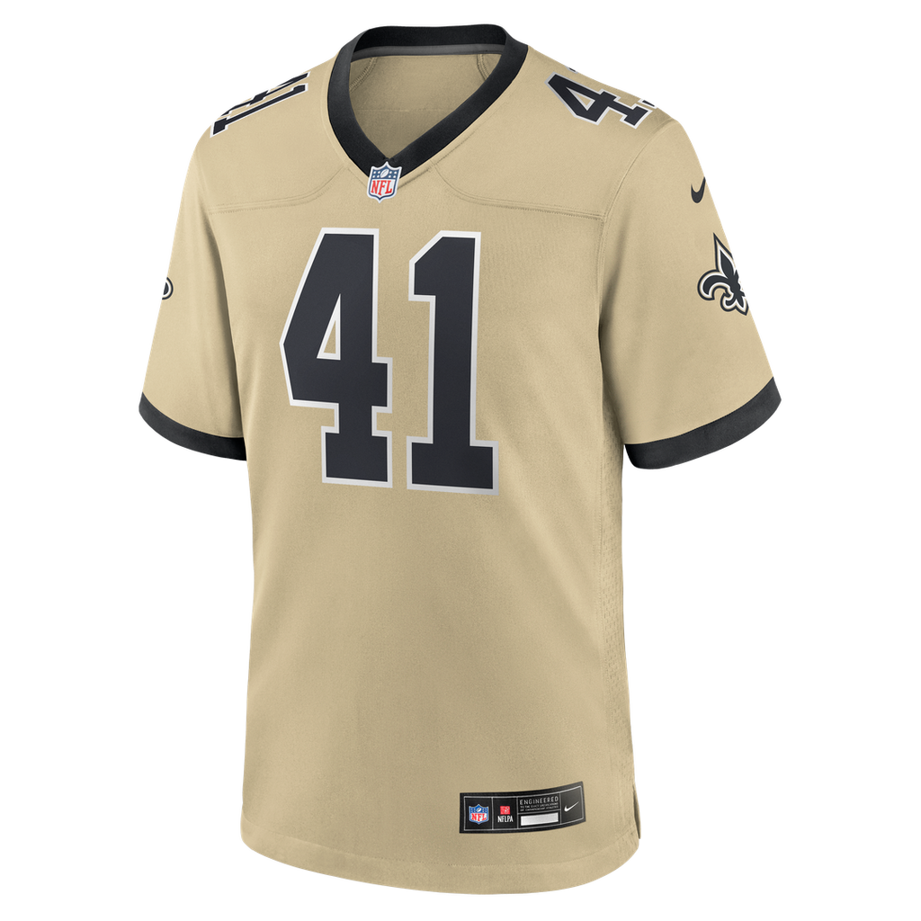 New Orleans Saints Alvin Kamara Nike Gold Gameday Golds Alternate Game Player Jersey product image 6, provided for visual