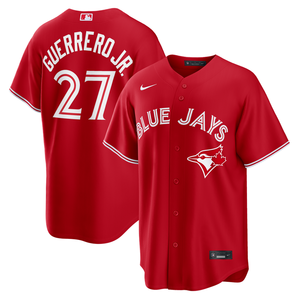 Toronto Blue Jays Vladimir Guerrero Jr. Nike Red Canada Day Replica Jersey product image 1, provided for visual reference