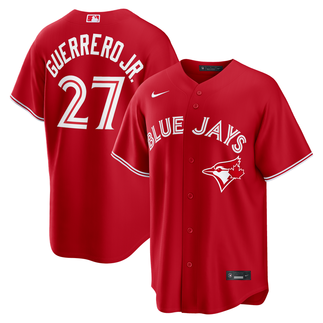 Toronto Blue Jays Vladimir Guerrero Jr. Nike Red Canada Day Replica Jersey product image 1, provided for visual reference