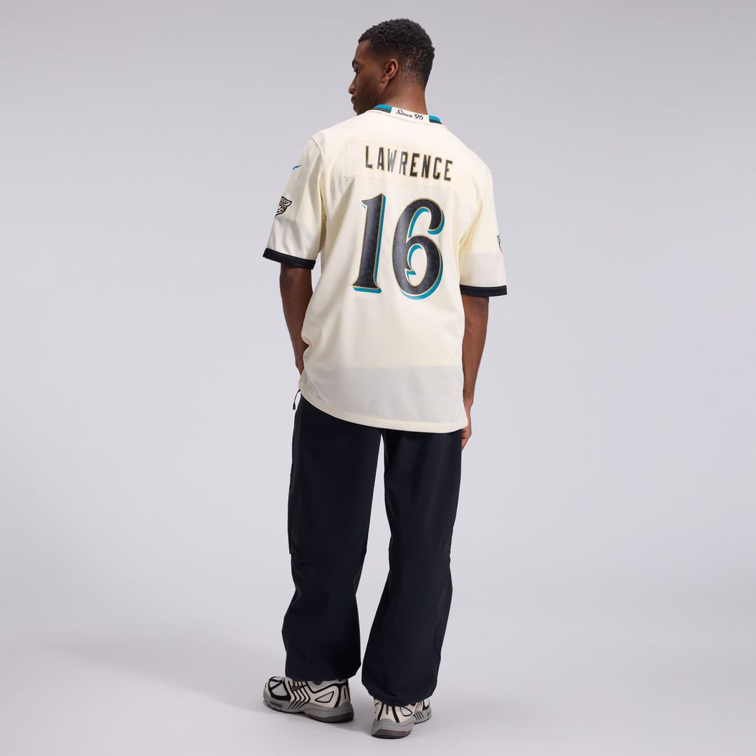Jacksonville Jaguars Trevor Lawrence Nike Natural 2026 Rivalries Collection Game Jersey product image 5, provided for visual