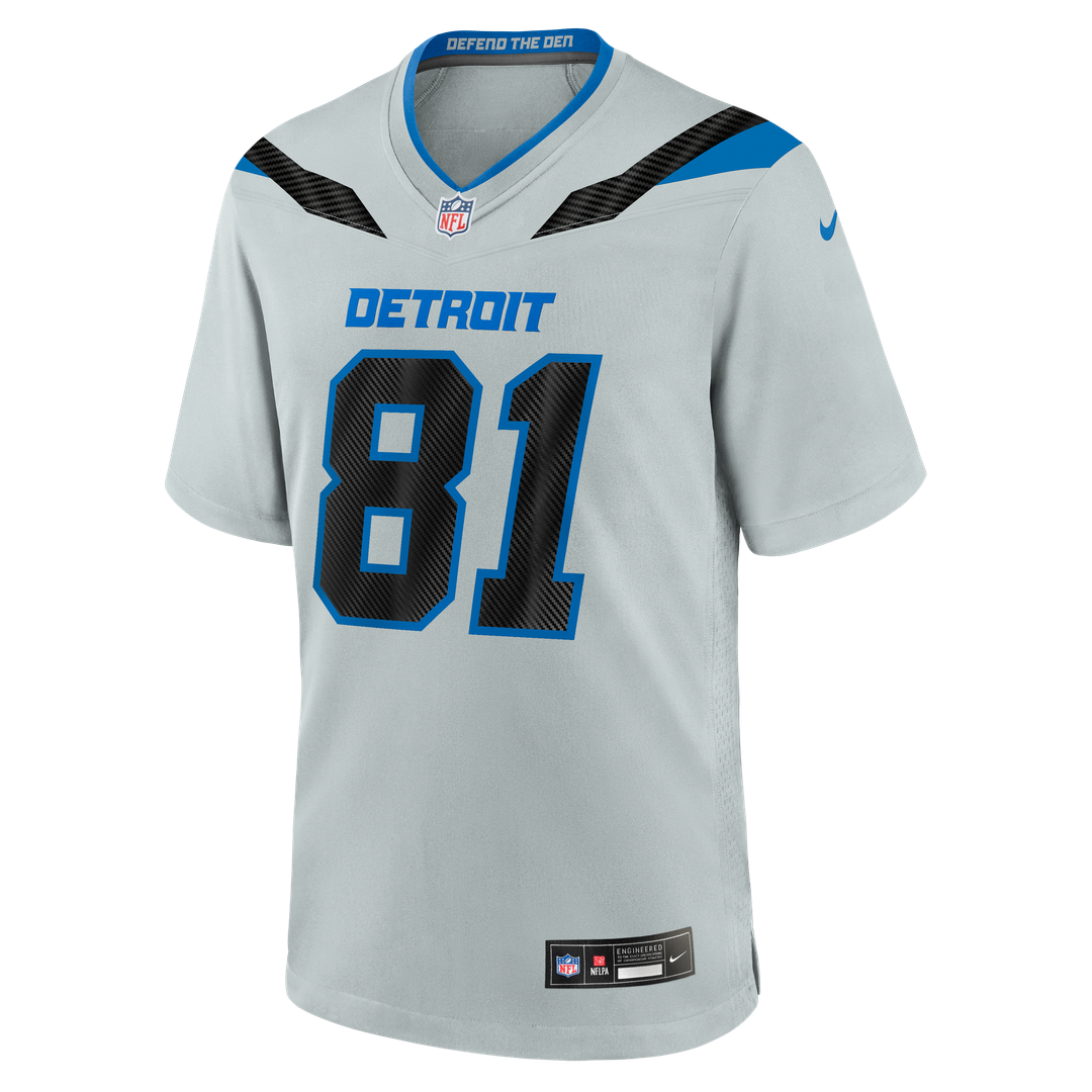 Detroit Lions Calvin Johnson Nike Silver 2026 Rivalries Collection Game Jersey product image 6, provided for visual