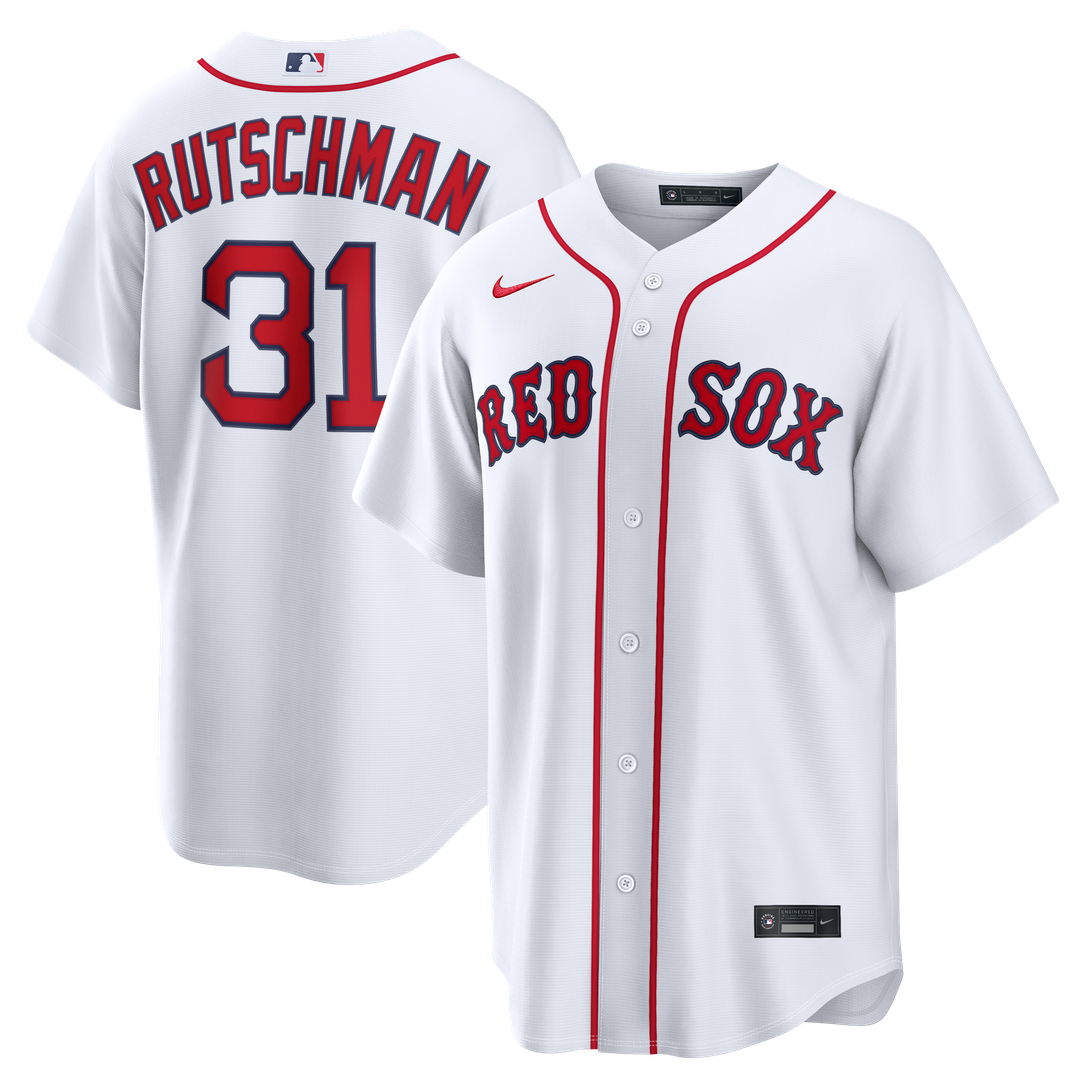 Boston Red Sox Adley Rutschman Nike White Home Replica Jersey product image 1, provided for visual reference and product