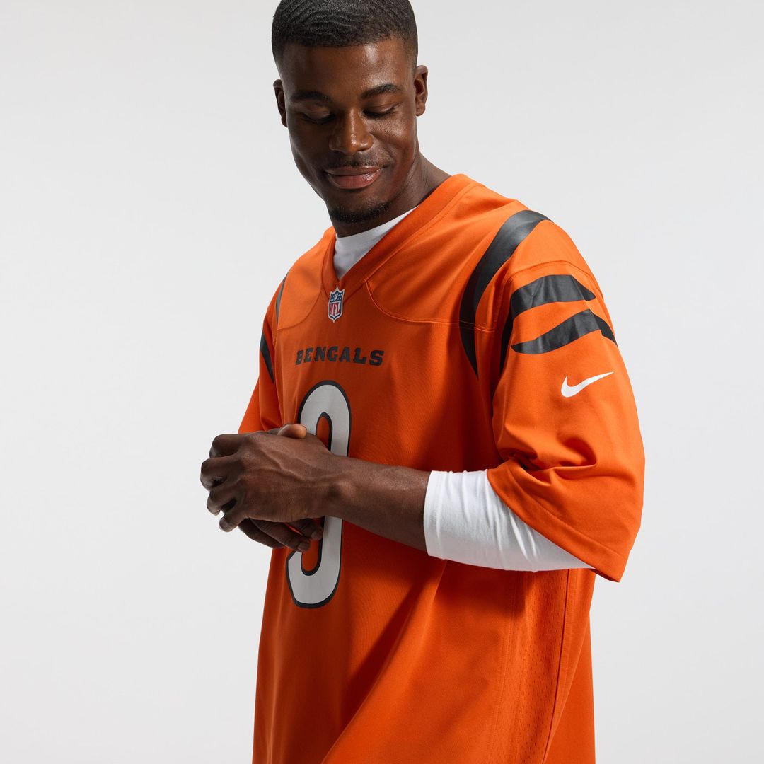 Cincinnati Bengals Joe Burrow Nike Orange Alternate Game Jersey product image 23, provided for visual reference and product