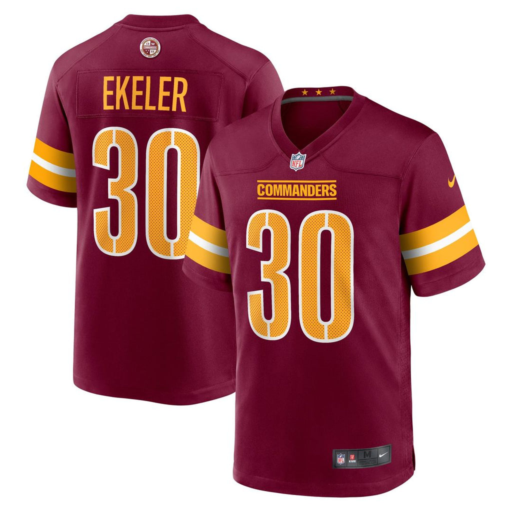 Washington Commanders Austin Ekeler Nike Burgundy Game Player Jersey product image 7, provided for visual reference and