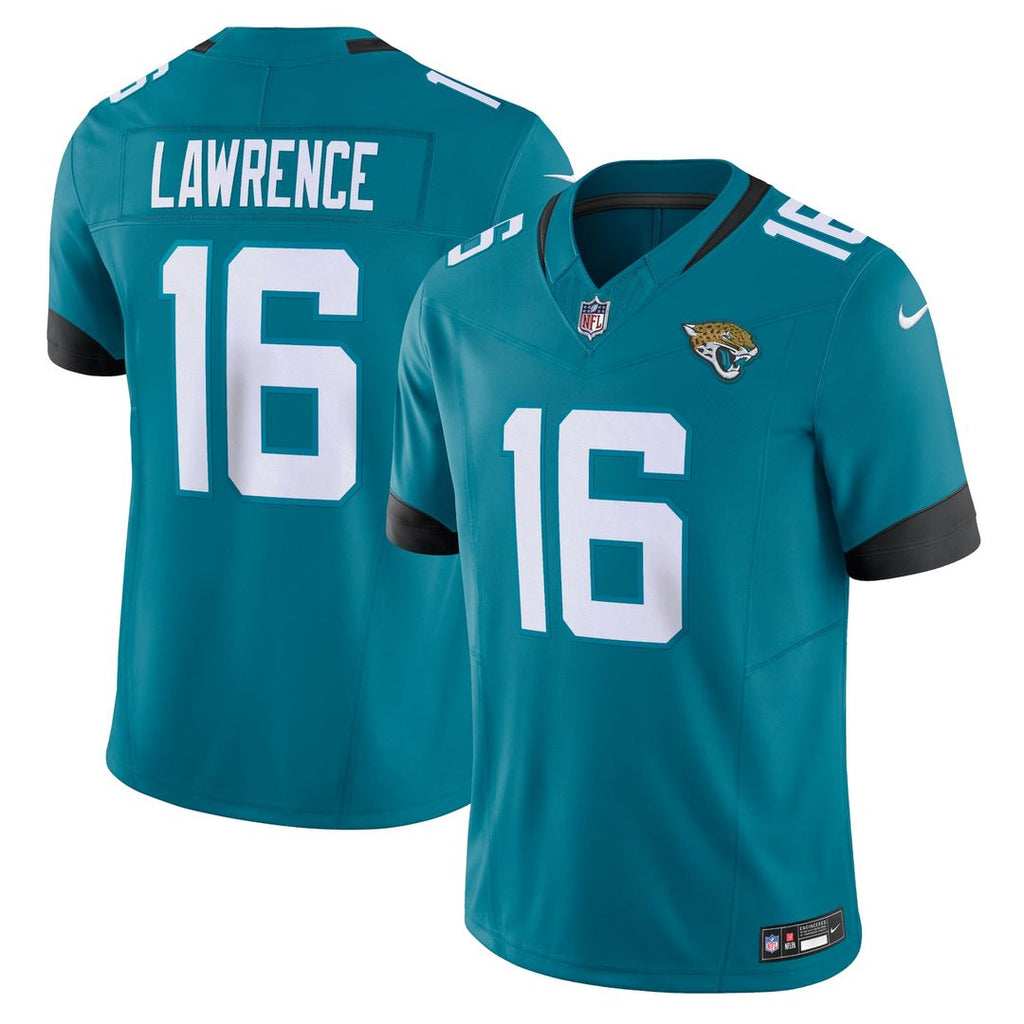 Jacksonville Jaguars Trevor Lawrence Nike Teal Vapor F.U.S.E. Limited Jersey product image 1, provided for visual reference