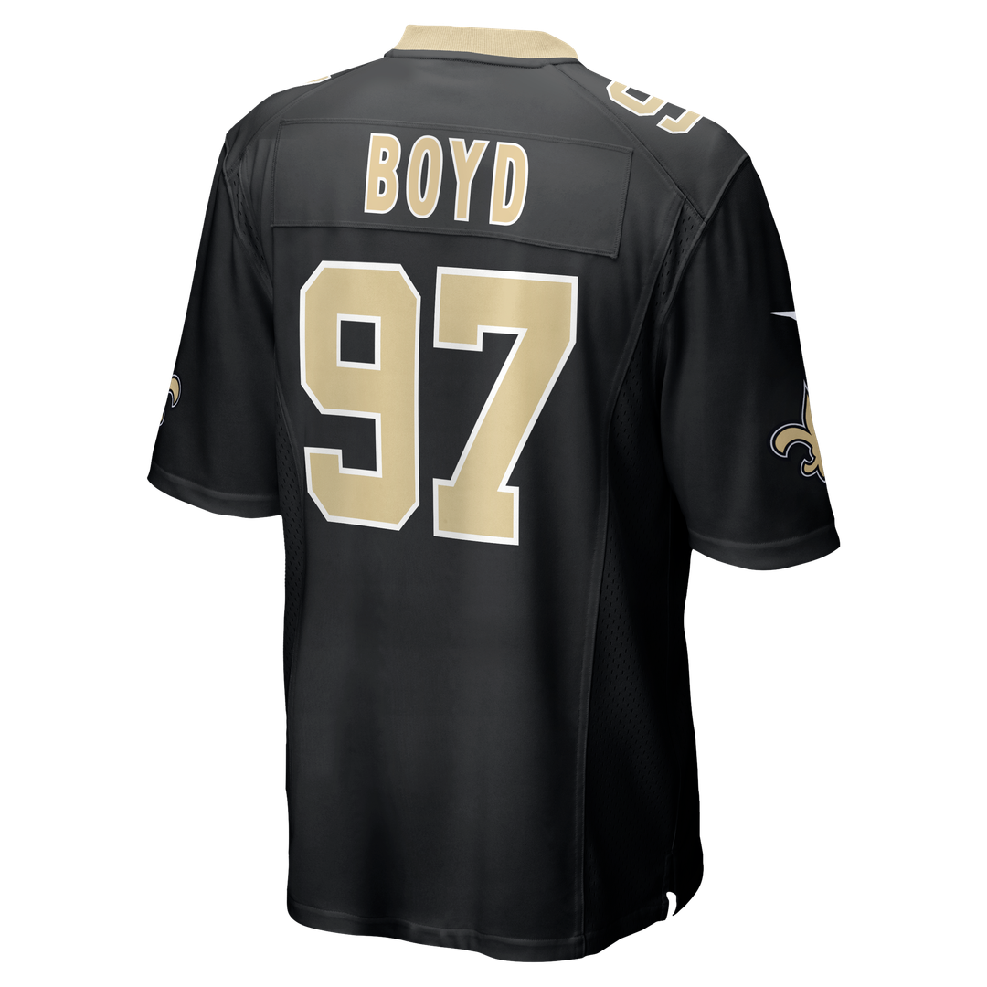 New Orleans Saints Khristian Boyd Nike Black Game Jersey product image 3, provided for visual reference and product detail