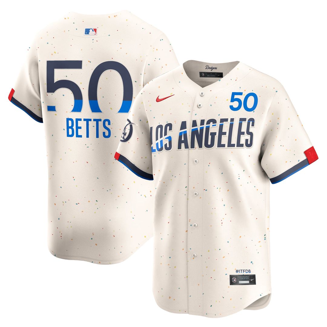 Los Angeles Dodgers Mookie Betts Nike Cream City Connect Limited Player Jersey product image 1, provided for visual