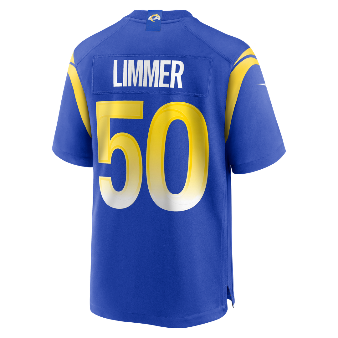 Los Angeles Rams Beaux Limmer Nike Royal Team Game Jersey product image 3, provided for visual reference and product detail