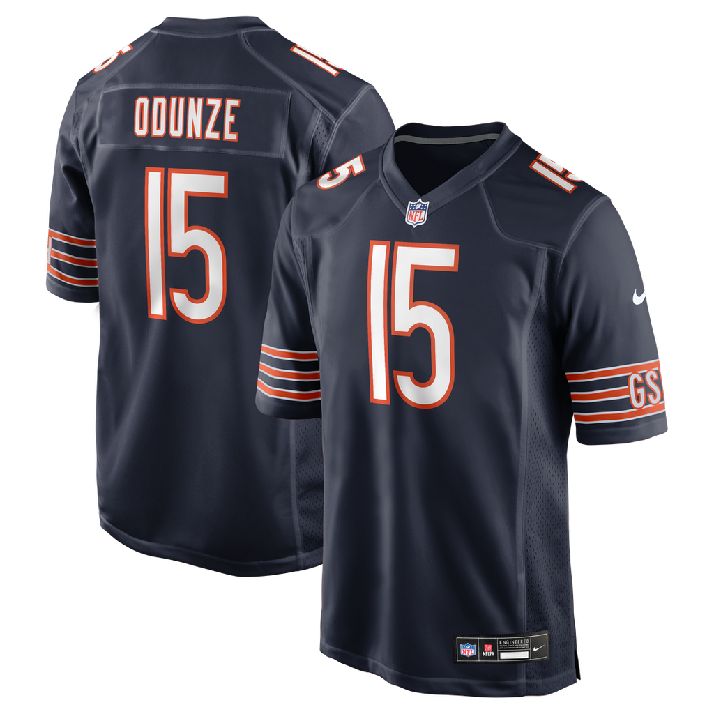 Chicago Bears Rome Odunze Nike Navy Player Game Jersey product image 1, provided for visual reference and product detail