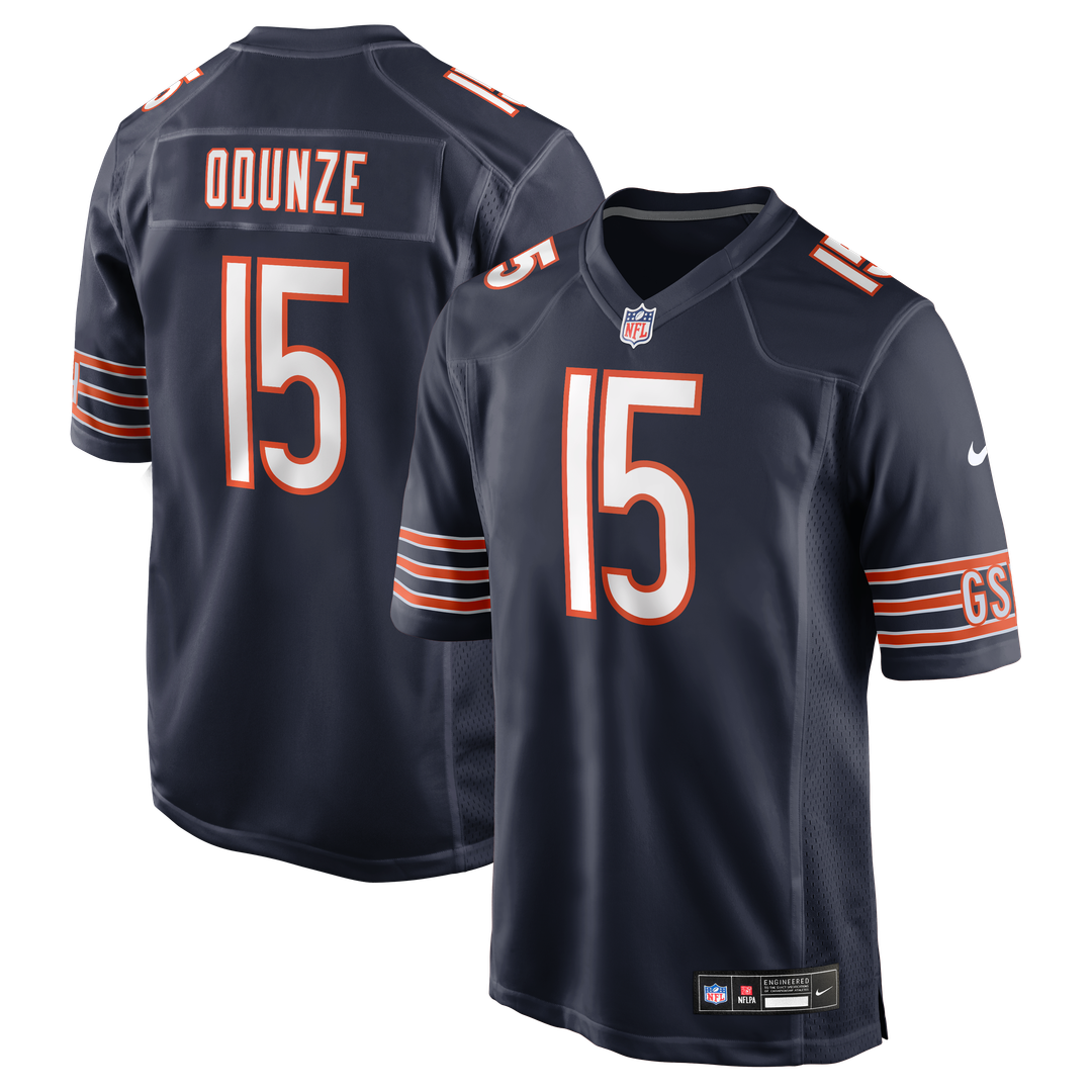 Chicago Bears Rome Odunze Nike Navy Player Game Jersey product image 1, provided for visual reference and product detail
