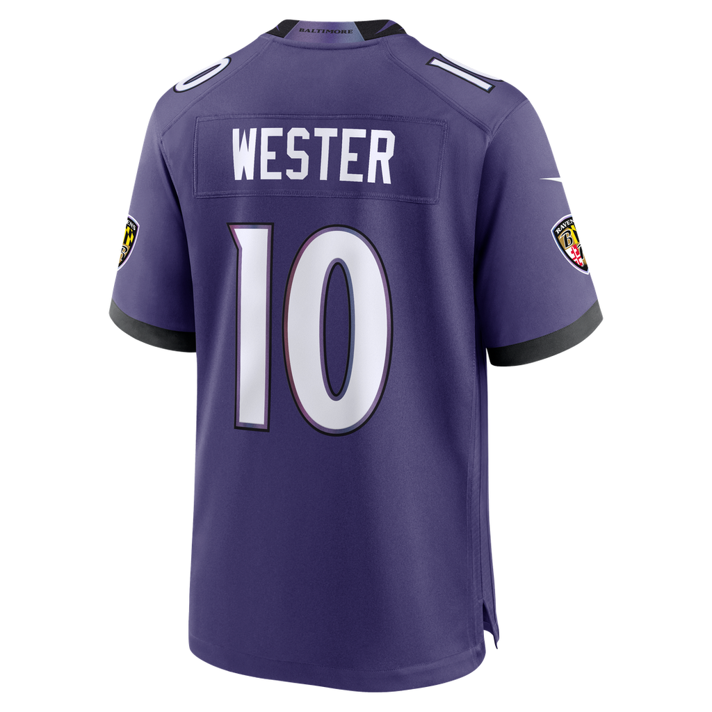 Baltimore Ravens LaJohntay Wester Nike Purple Team Game Jersey product image 3, provided for visual reference and product
