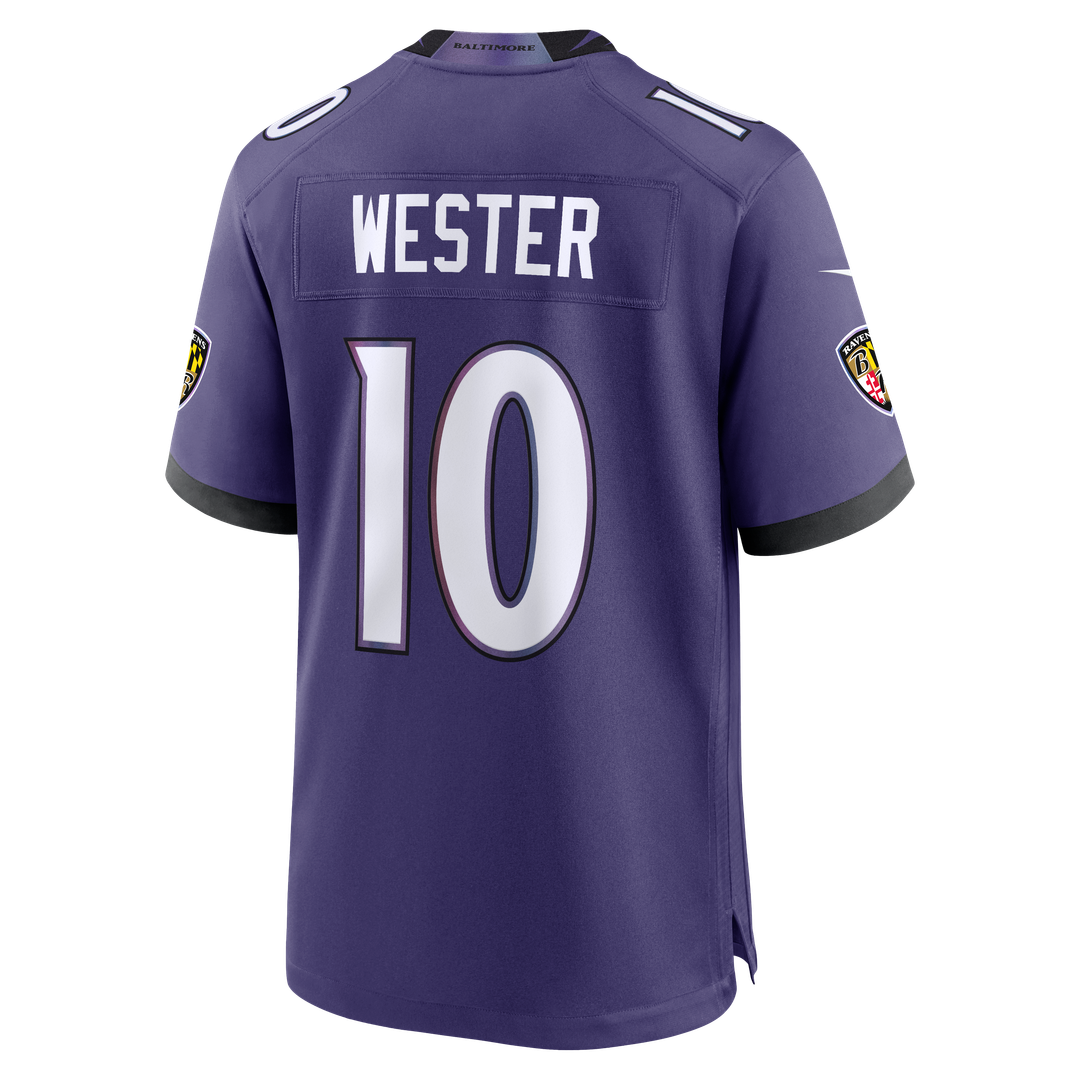 Baltimore Ravens LaJohntay Wester Nike Purple Team Game Jersey product image 3, provided for visual reference and product