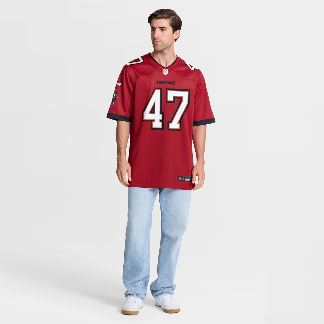 Tampa Bay Buccaneers John Lynch Nike Red Game Retired Player Jersey product image 7, provided for visual reference and
