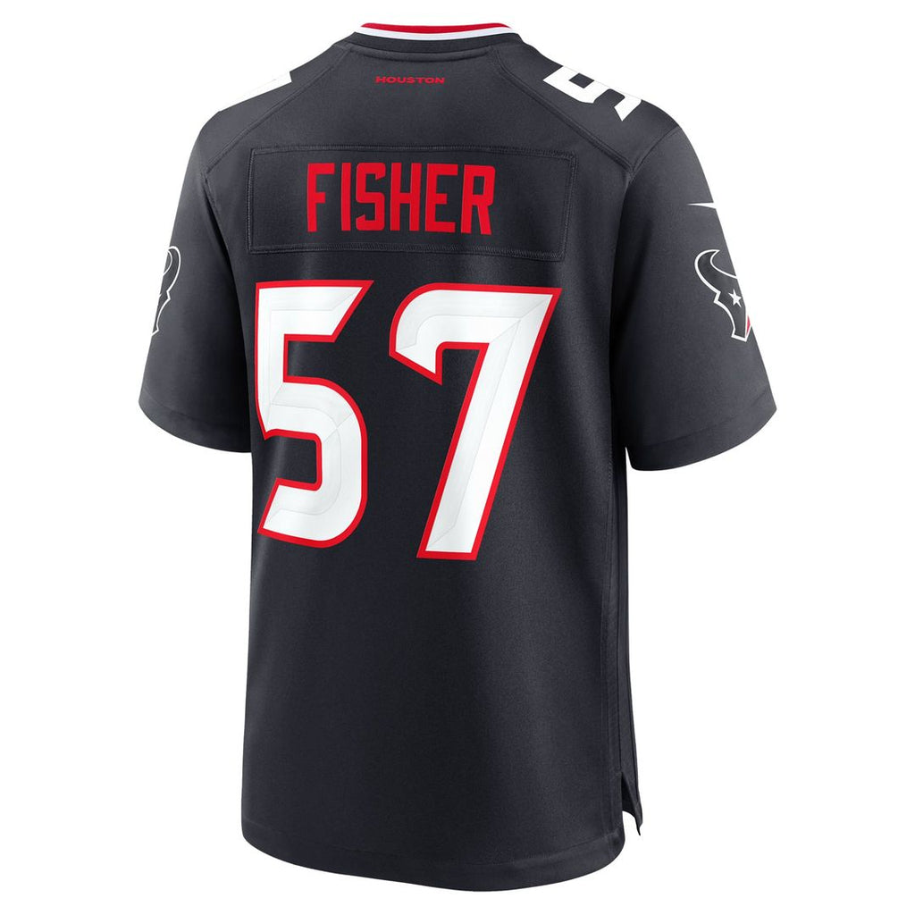 Houston Texans Blake Fisher Nike Navy Team Game Jersey product image 3, provided for visual reference and product detail