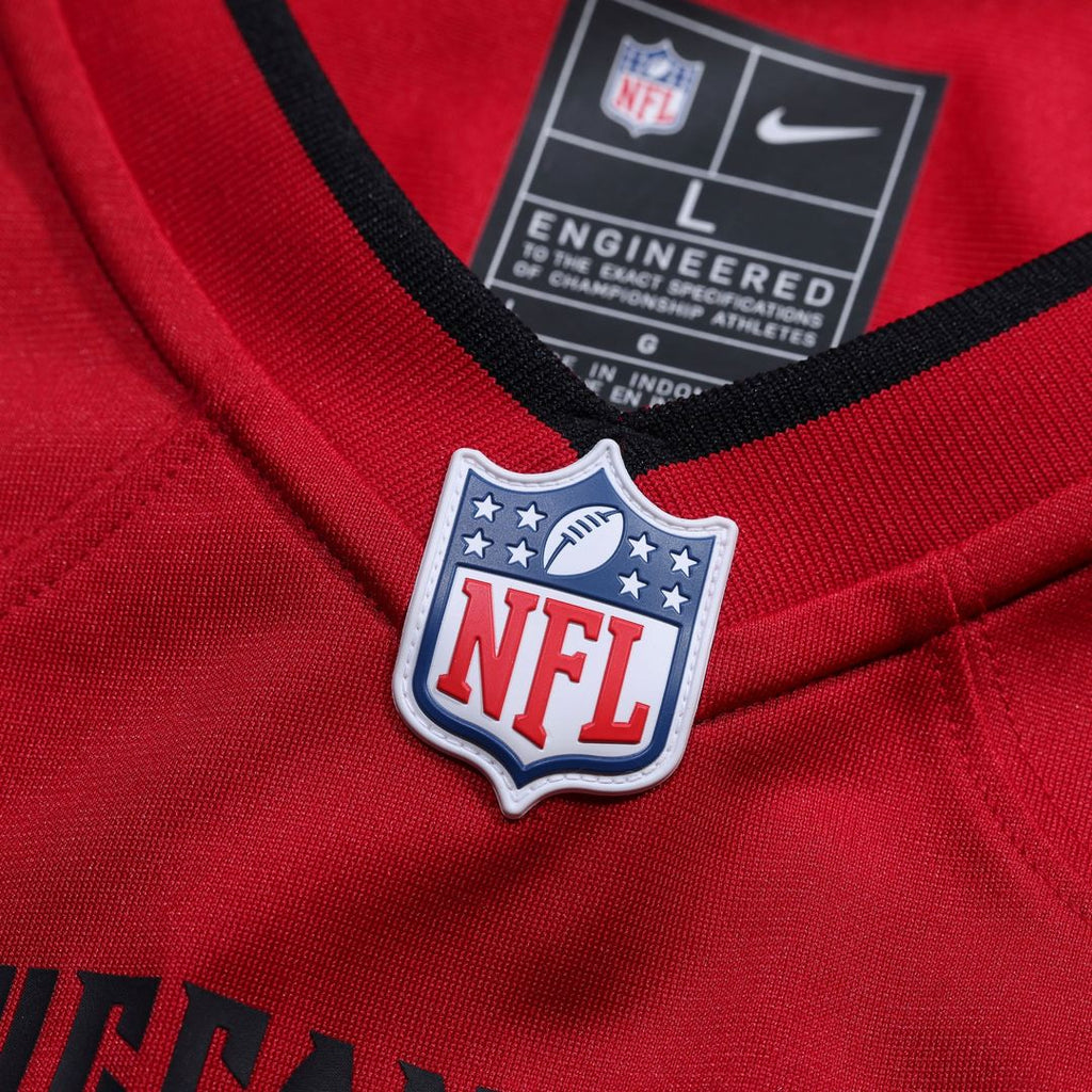 Tampa Bay Buccaneers Rashad Wisdom Nike Red Team Game Jersey product image 4, provided for visual reference and product