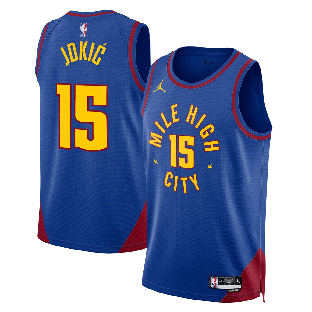 Denver Nuggets Jordan Statement Edition Swingman Jersey - Blue - Nikola Jokic - Unisex product image 1, provided for visual